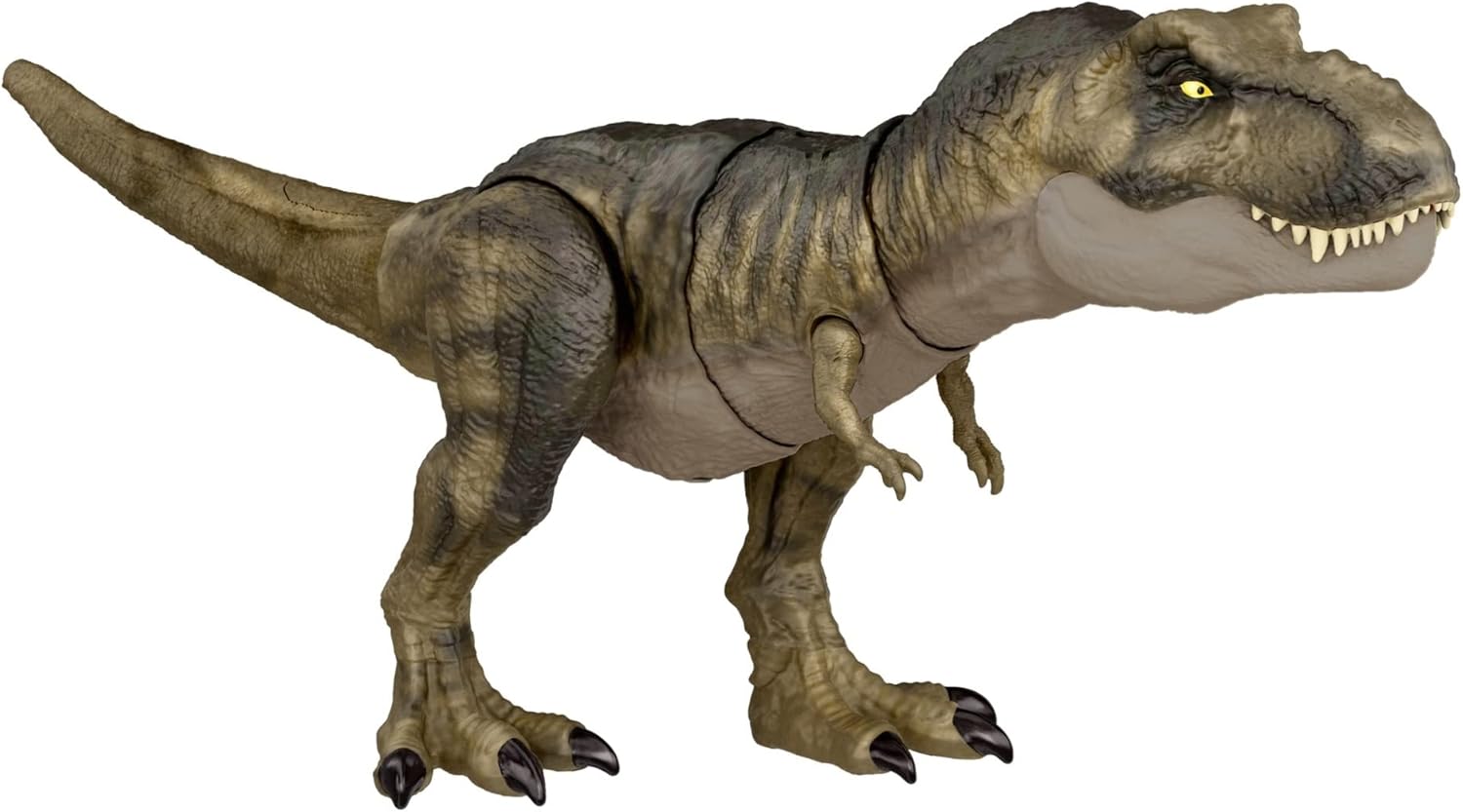 Mattel Jurassic World Dominion Thrash ‘N Devour Tyrannosaurus T Rex Action Figure Toy with Sound and Motion for Battle Play