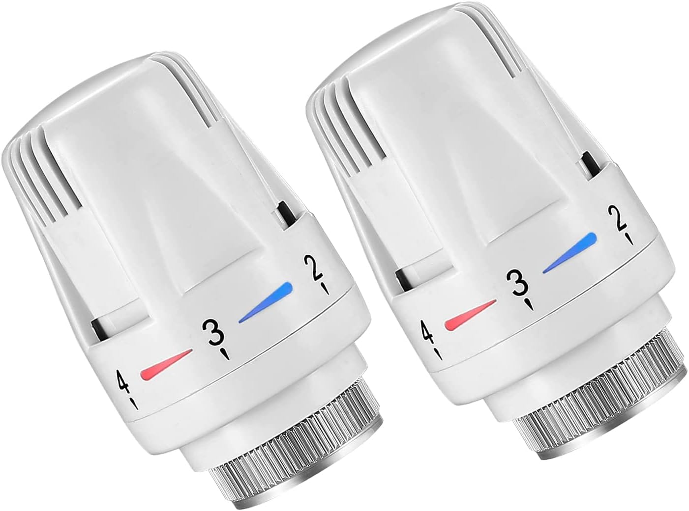 2 Pcs Thermostatic Radiator Heads Automatical Temperature Control Heads Anti Freeze Radiator Valve Heating Systems for Home Office