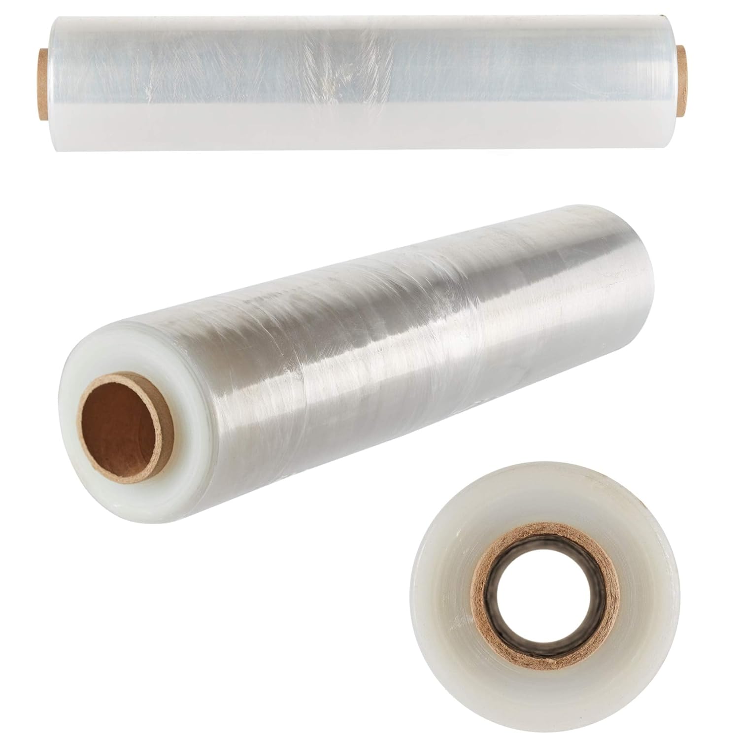 Pallet Stretch Shrink Wrap Film - 400 mm x 300 m 34 micron - Heavy Duty Clear Strong Cling Packaging Parcel Plastic Wrapping Roll for Luggage Protect Industrial Packing and Moving House - pack of 1