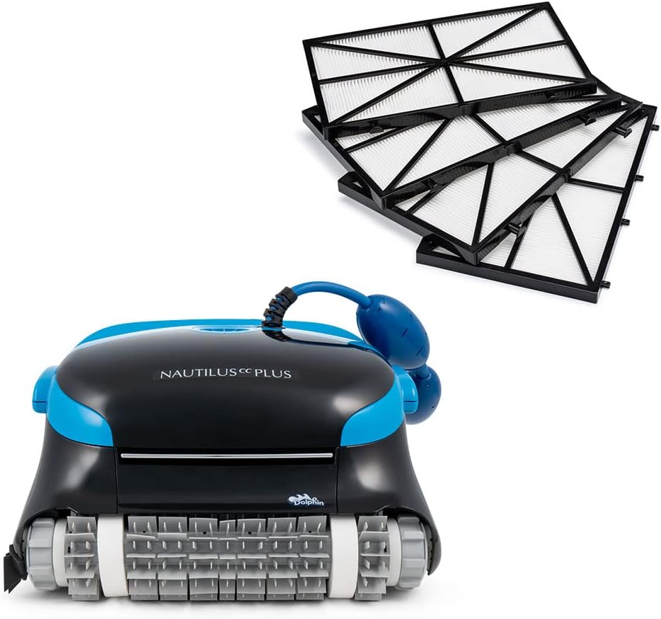 Dolphin Nautilus CC Plus Wi-Fi Robotic Pool Vacuum Cleaner Includes Ultra-Fine Filters for an Ultimate Clean, Ideal for In-Ground Pools up to 50 FT in Length
