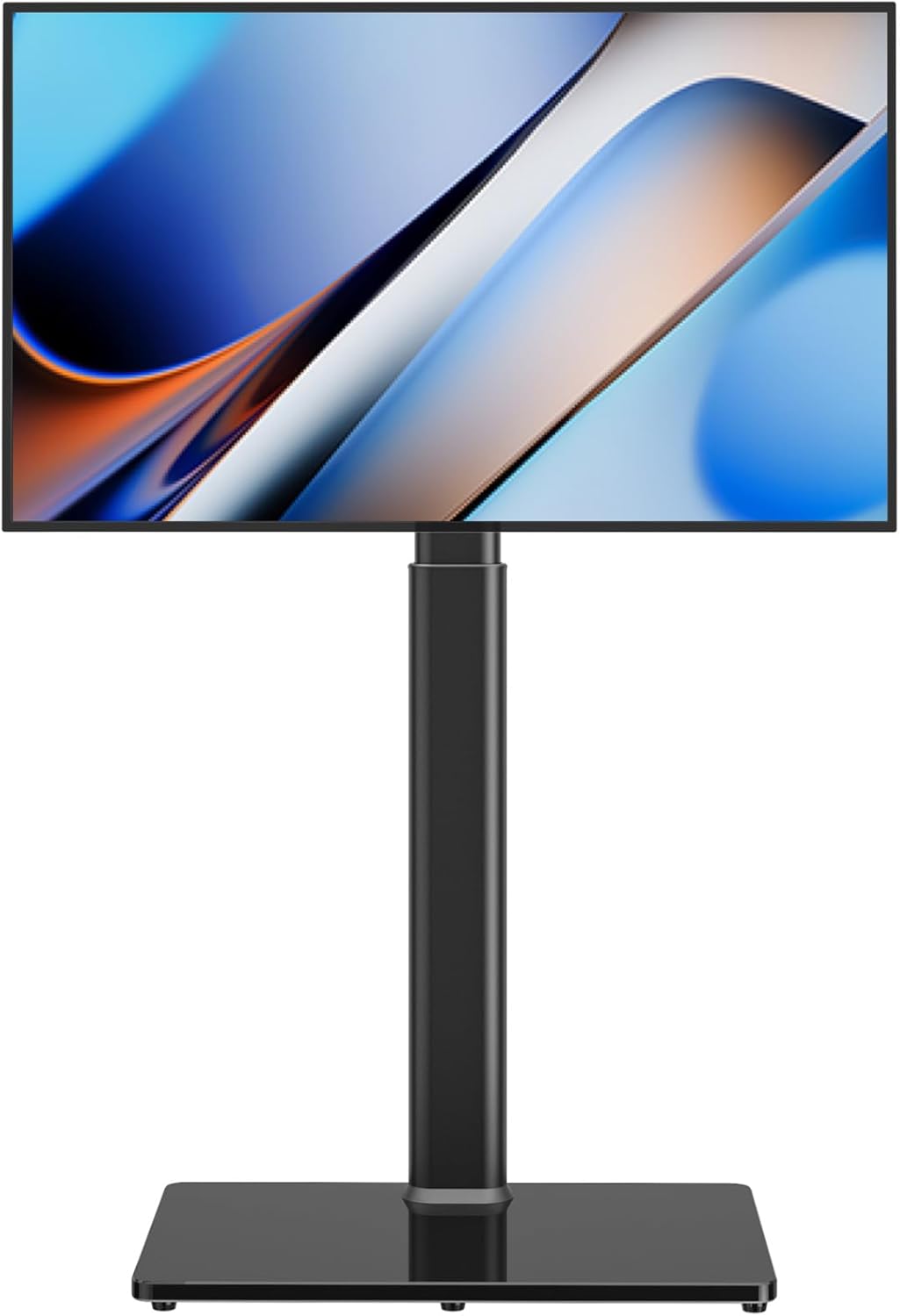 Universal Floor TV Stand with Mount 70 Degree Swivel 9 Level Height Adjustable and Space Saving Design for Most 27 to 65 inch LCD, LED OLED TVs, Perfect for Corner & Bedroom AX1006TB