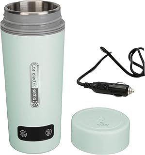 Car Electric Cup | Heated Travel Mug | Electric Beverage Warmer | Portable Car Cup Heater, 12v Car Coffee Cup, Travel Mug with Heating, Electric Car Drink Warmer, Compact Heated Cup