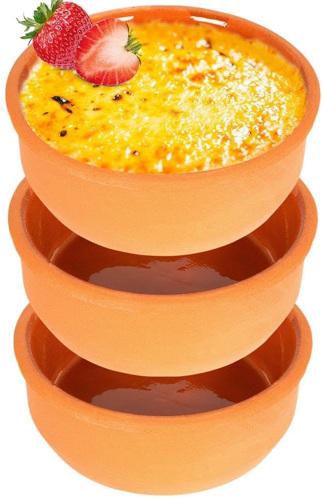 Set of 3 Terracotta 12cm Oven Safe Tapas Serving Dish