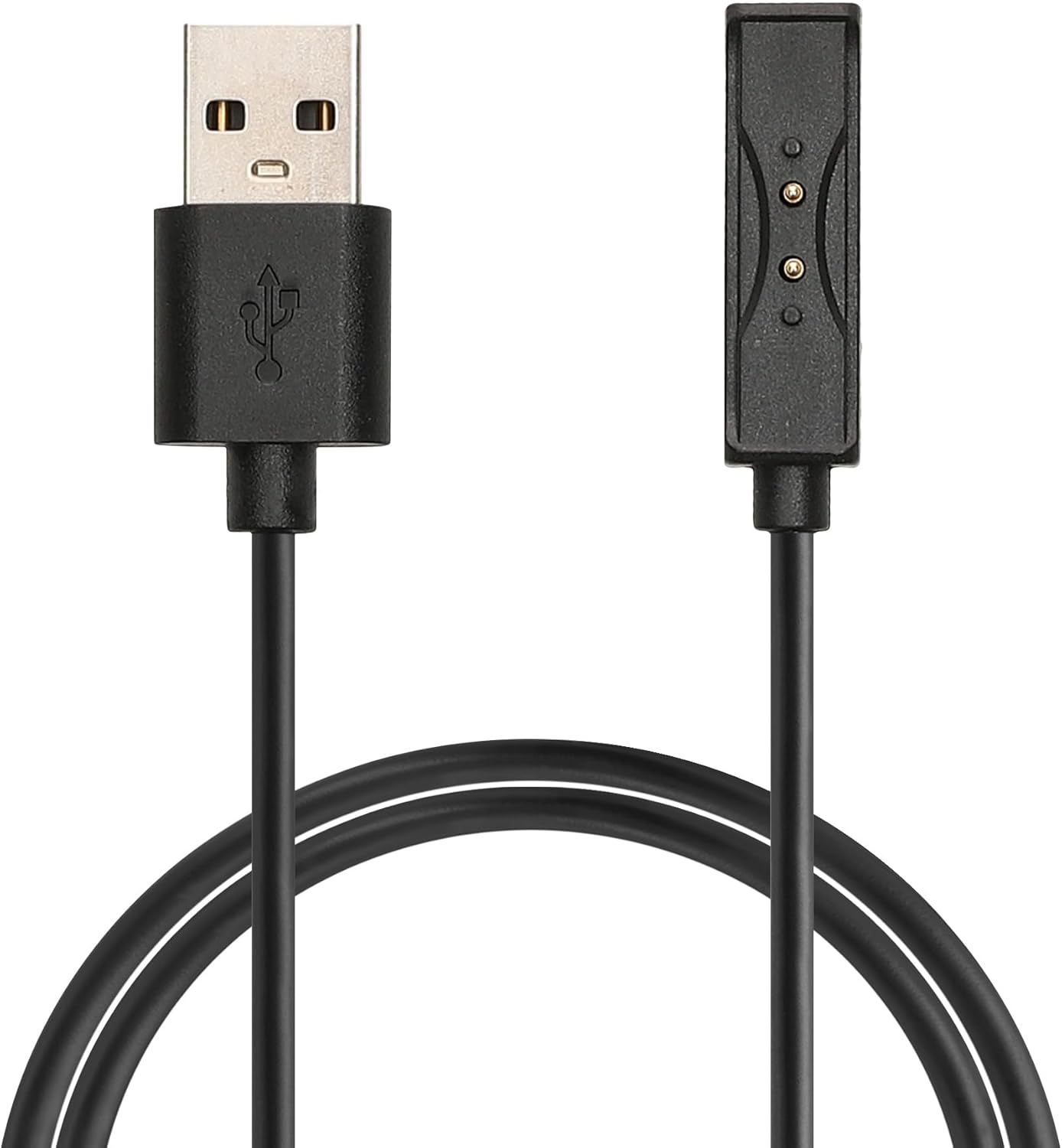 kwmobile USB Cable Charger Compatible with COROS Rate Monitor Cable - Charging Cord for Smart Watch - Black