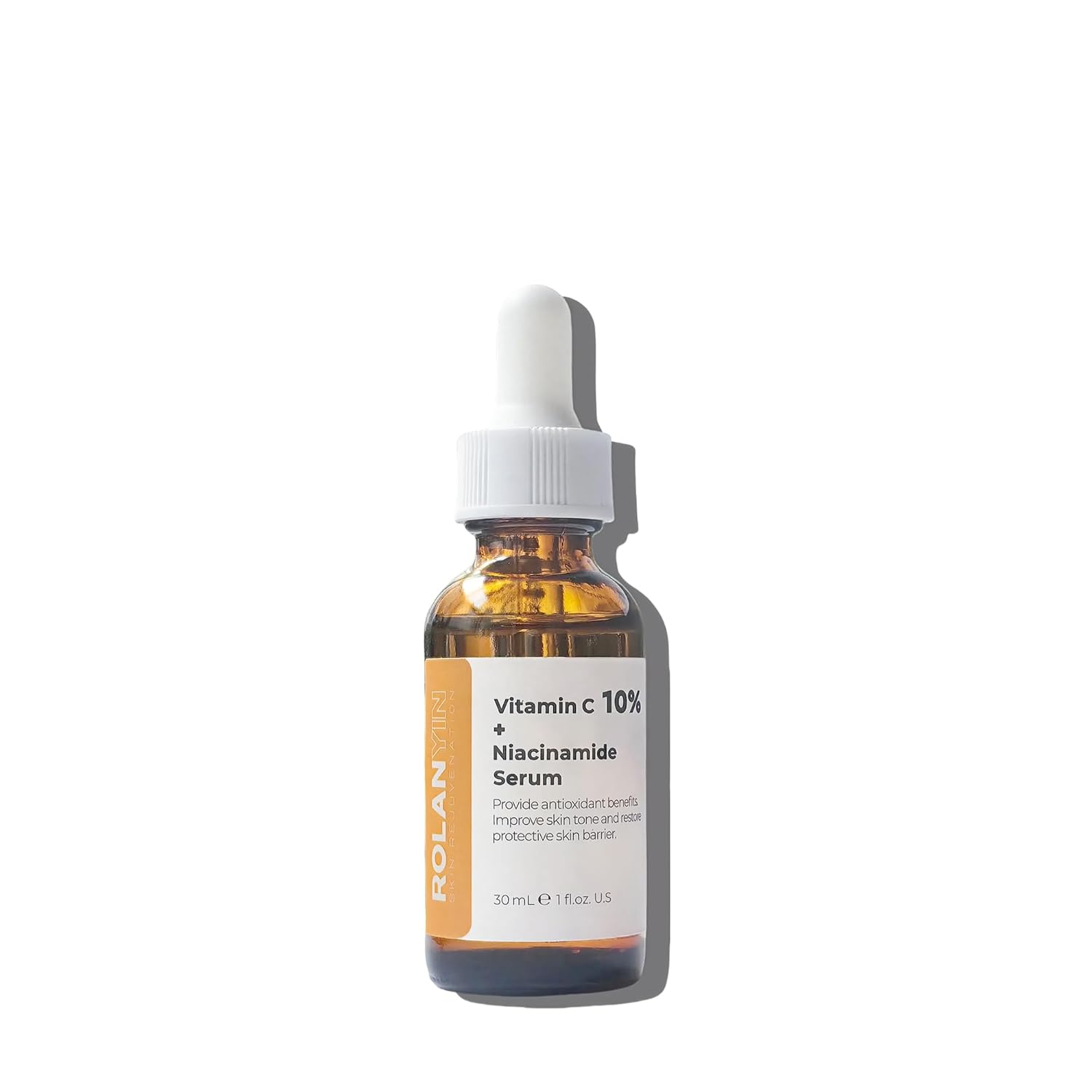ROLANYIN Vitamin C 10% + Niacinamide Facial Serum Hydration Reducing Fine Lines Wrinkles Skin Firming Anti Aging Formula Boosting Radiance Improving Texture Skin Care