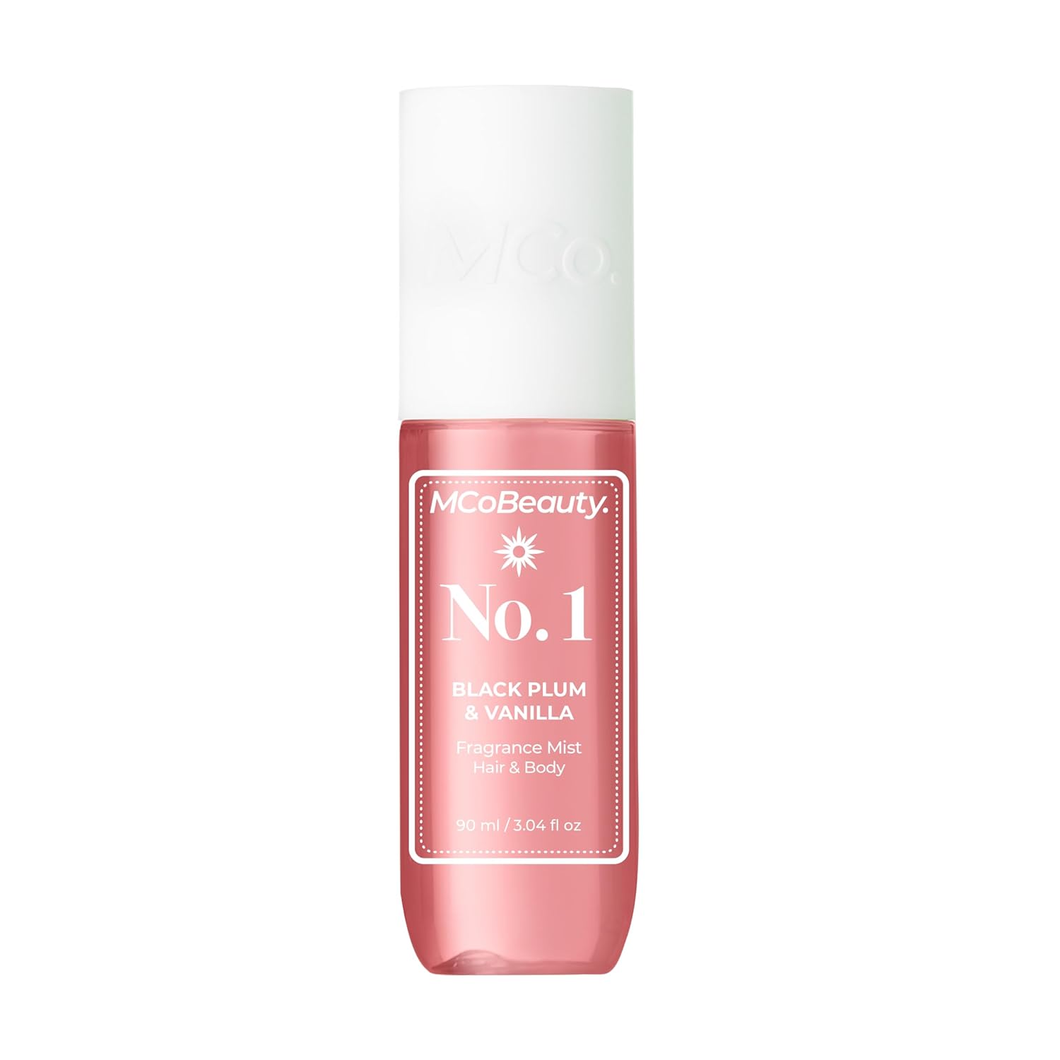 MCoBeauty Fragrance Mist No. 1 Black Plum & Vanilla, Lightly Fruit Scent with Warm Floral Notes for Day or Night, Vegan, Cruelty Free
