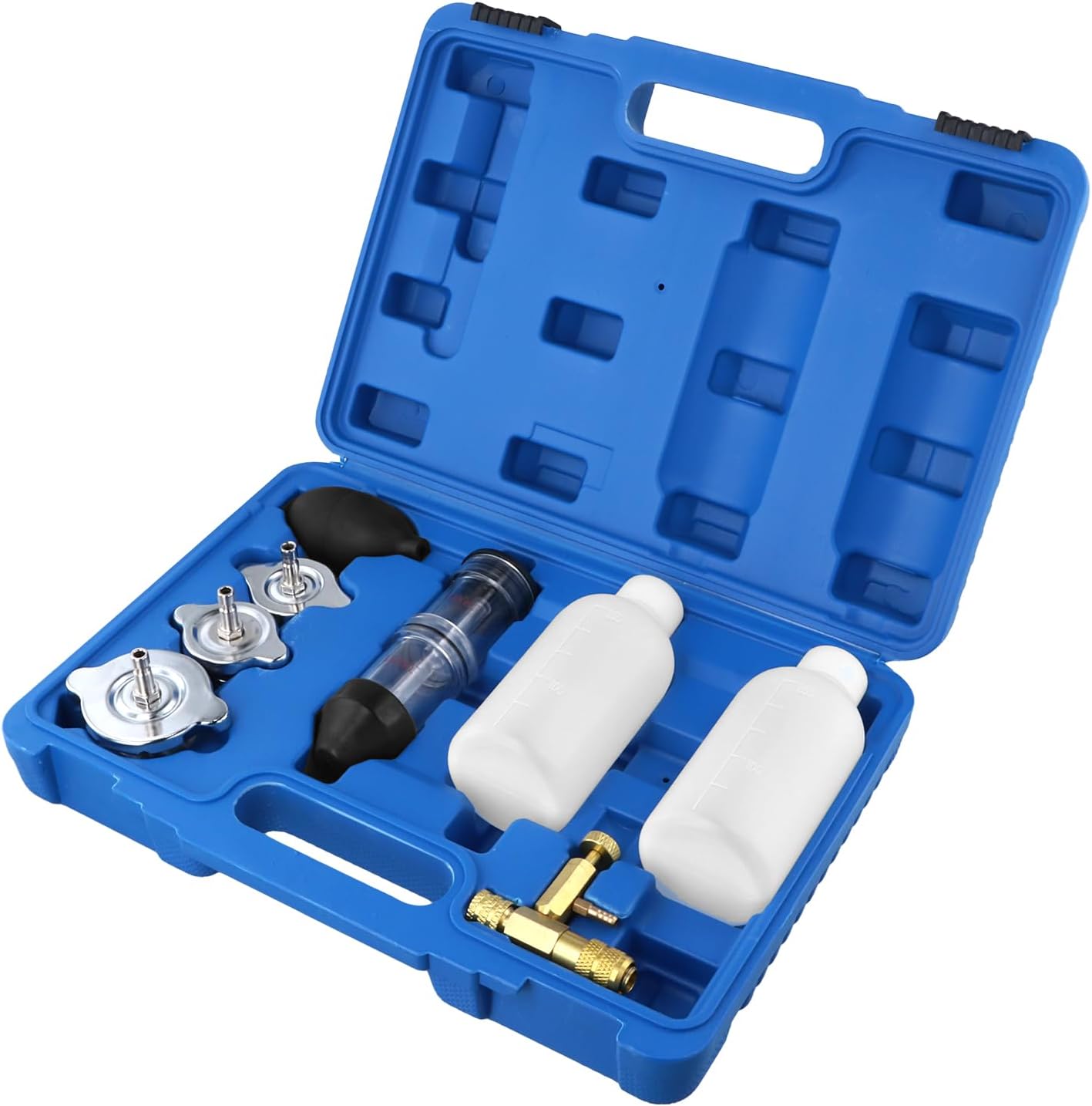 QWORK® Head Gasket Test Kit, CO2 Leak Detector, Engine Leak Rapid Testor, for Cars, Motorcycles, Trucks (No Test Liquid)