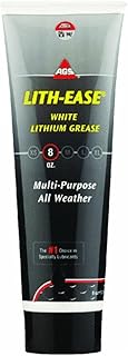 Lith-Ease Premium White Lithium Grease 8oz Tube - Heavy-Duty, Multipurpose Lubricant for Automotive, Industrial & Household Use - Long-Lasting, Water & Heat Resistant, Rust Prevention