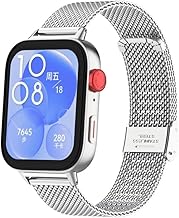 Watchband Compatible with Huawei Watch Fit 3 Band,Stainless Steel Metal Replacement Strap Bracelet for Huawei Watch Fit 3 Woman Man