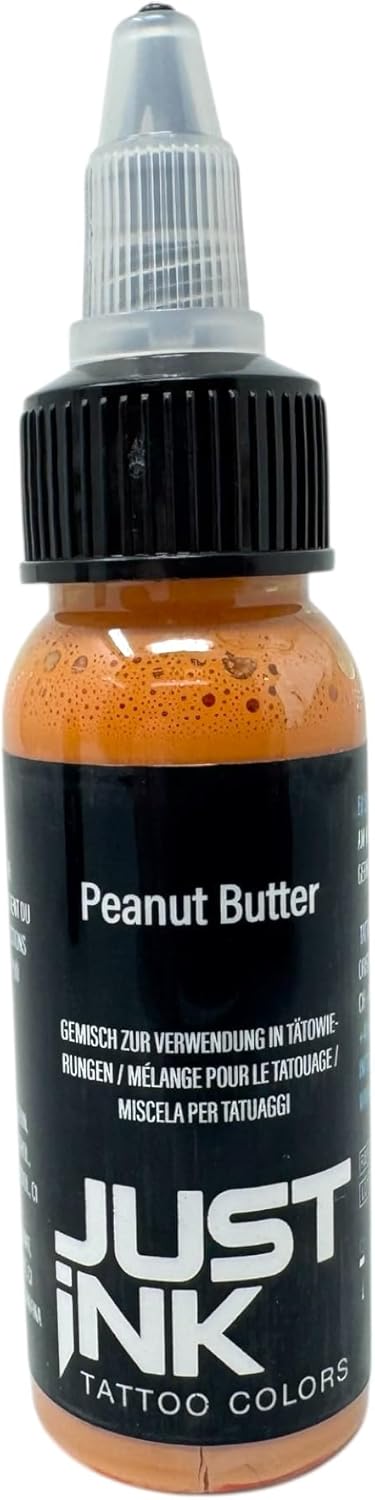 JUSTiNK Penaut Nutter / Peanut Butter Brown 30 ml German Professional Tattoo Colour (REACH) - INKgrafiX® Action