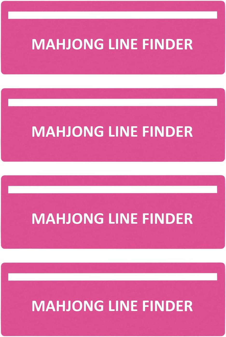 4Pack Mahjong Line Finder, Mahjong Line Reader, Mahjong Card Guide, Mahjong Rules Helper, Mahjong Accessories and Gifts for Women (Pink)