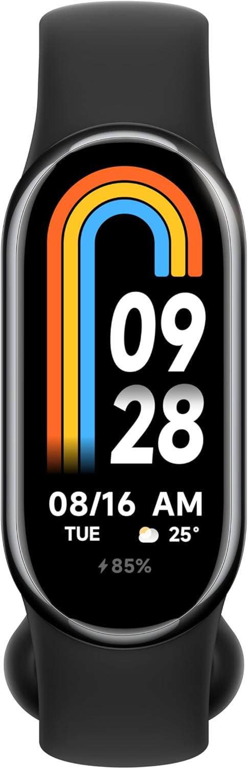 Xiaomi Mi Smart Band 8 (Global Version) Health & Fitness Tracker with 60Hz Refresh Rate 1.62" AMOLED Display, 16-Day Battery Life, 150+ Sports Modes, Blood Oxygen, Heart Rate,Sleep & Stress Monitoring