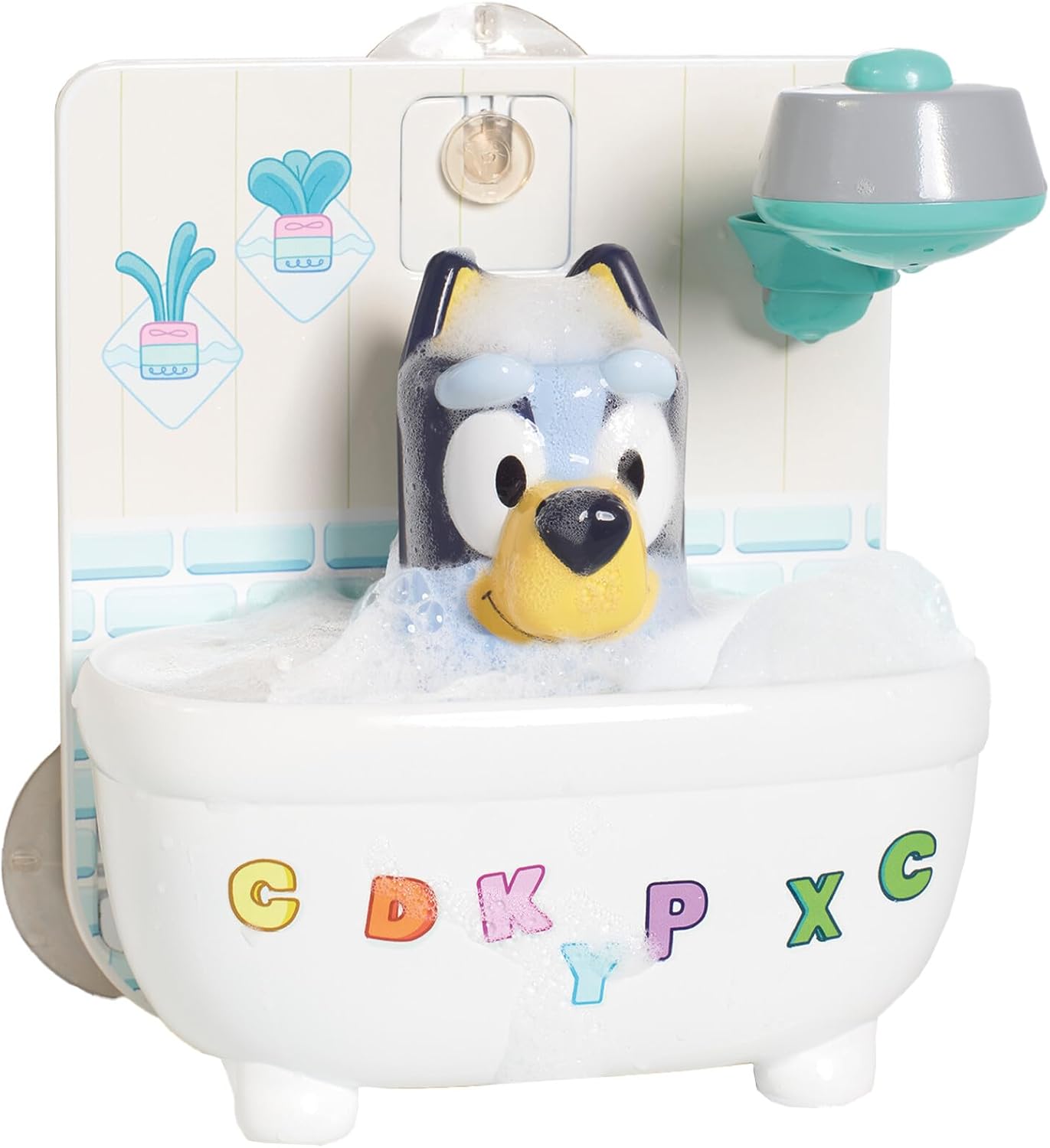 Toomies Shower & Scrub Bluey, Bath Toy for Toddlers, Interactive Water Play, Bubble Action, Real Shower Head, Fine Motor Skill Development, For Ages 18 Months+, Durable and Engaging Bathtime Toy