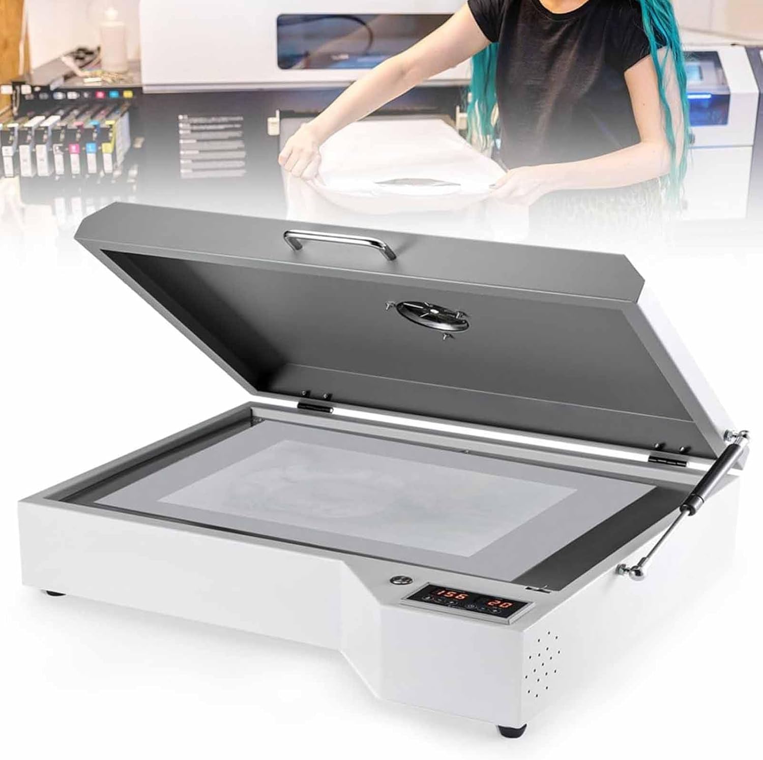 DTF Curing Oven for Heat Transfer Film Printing, Efficient Drying Solution for A3+/A3/A4 Sizes, Ideal for Professional Printing Shops