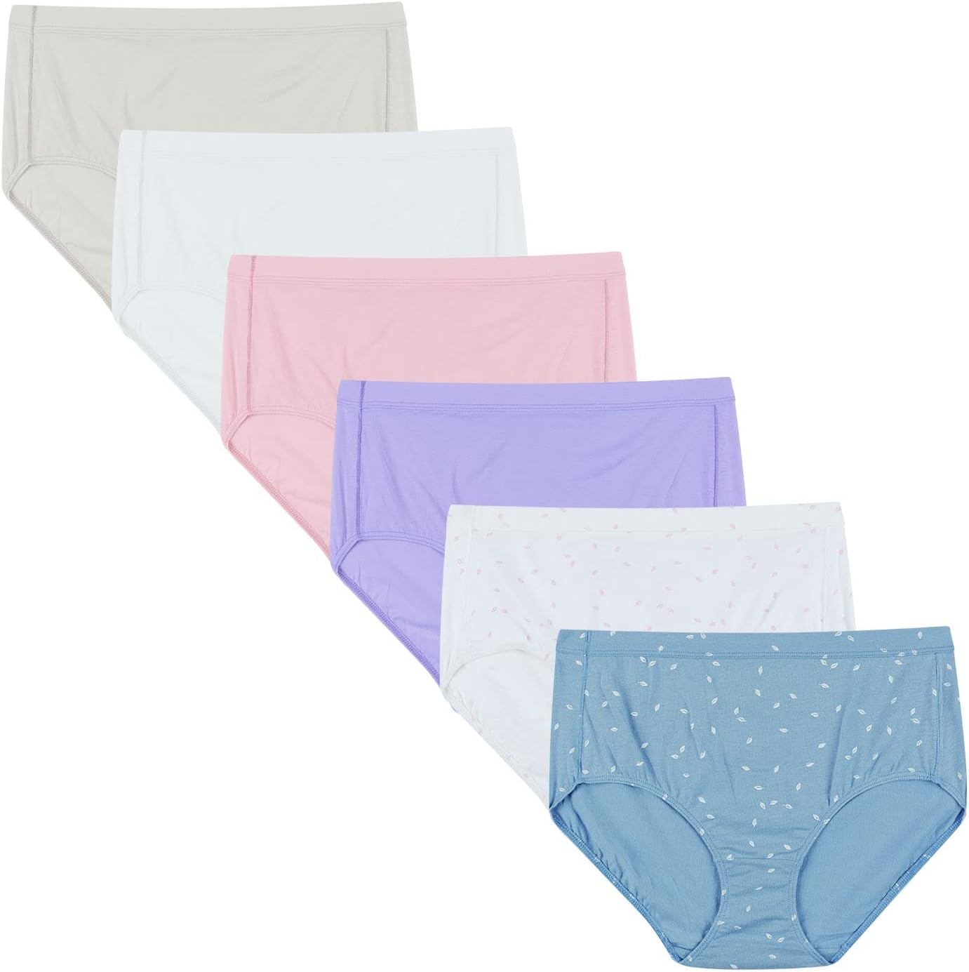 Hanes Women's Organic Cotton Panties Pack, ComfortSoft Underwear, 6-Pack (Colors May Vary)