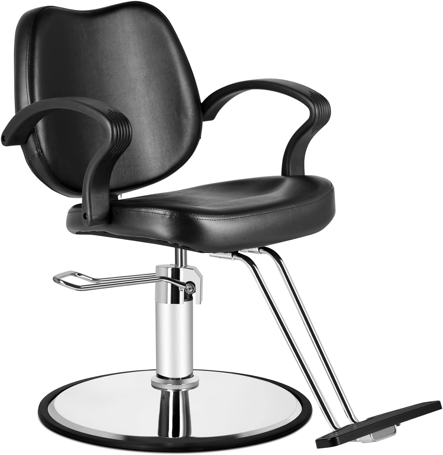 Barber Chair,Salon Chair for Hair Stylist Swivel Styling Chair Heavy Duty Hydraulic Pump Adjustable for Beauty Hair Salon Spa Shampoo(Black)