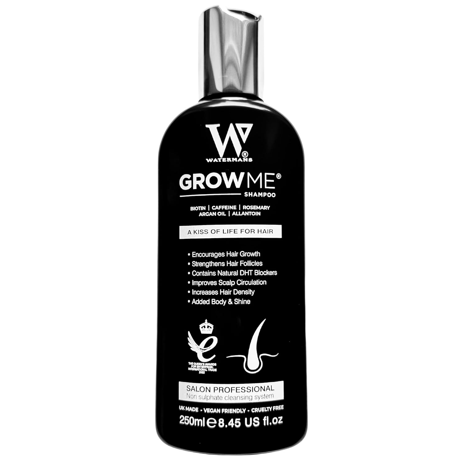 Biotin, Rosemary, Caffeine, Niacinamide, Argan Oil Shampoo for Thinning Hair, Natural Volumizing Shampoo for Fine Hair, Paraben Silicone & Sulfate Free Vegan Formula 8.45 fl. oz