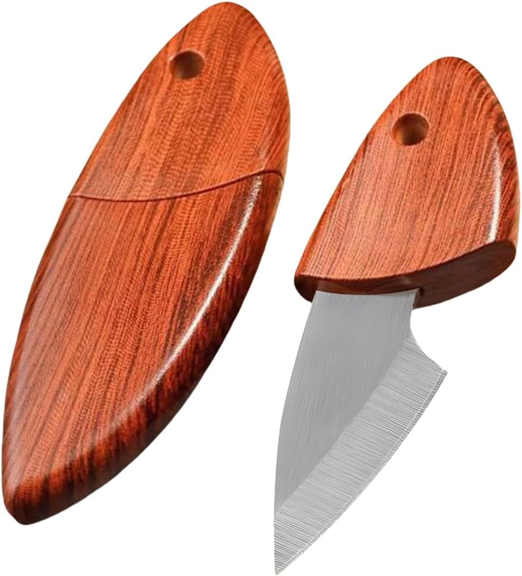 LFXLKVI Pocket Knife Mini Portable Steel knives Imitation Wood Hilt Multifunctional Tool Knife for Daily Outdoor Camping