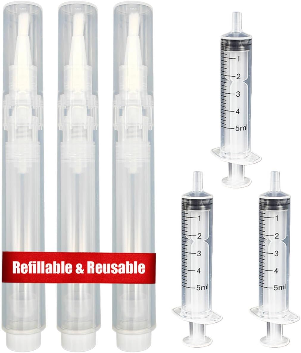 3 Pack 6ml Refillable Touch Up Paint Pens, Empty Paint Brush Pen for Walls, Small Brushes for Touch Ups, Furniture Surface Repair Cover Up Reusable Kits