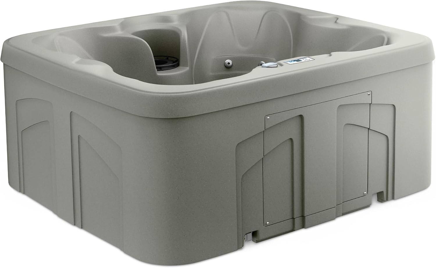 Lifesmart 4-Person Plug & Play 13-Jet Hot Tub Spa and Thermal Cover, Taupe