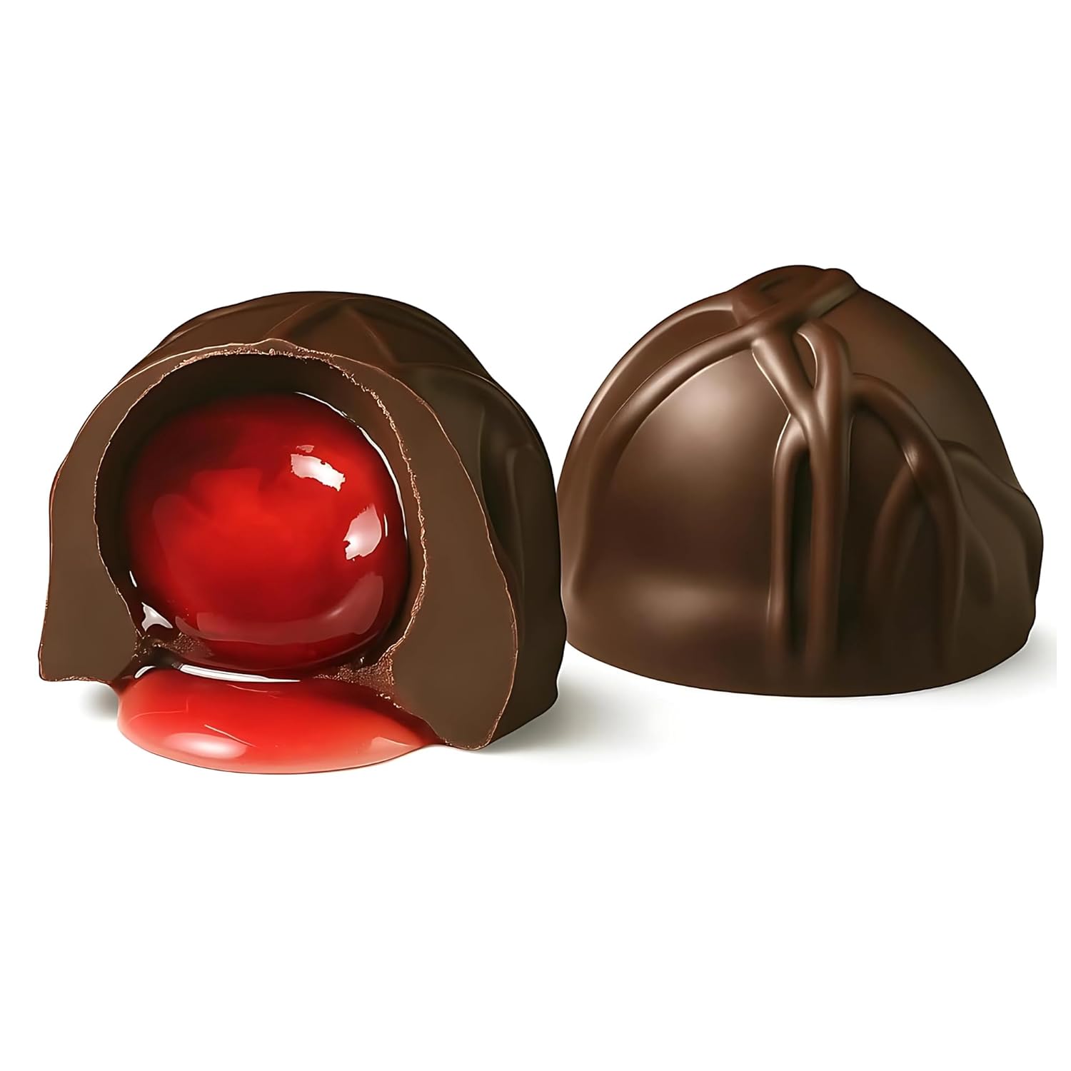 Andy Anand Chocolatier Belgian Dark Chocolate Cherry Cordials - Handmade Liquid Center Filled Chocolate Covered Cherries, Perfect as a Chocolate Gift Box (24 Pcs)