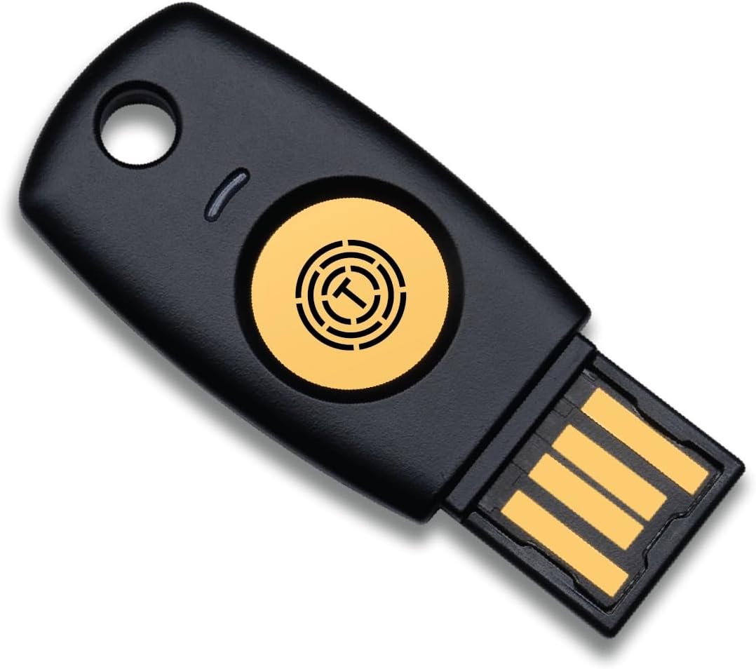 FIDO2 U2F Security Key Passkey Two-Factor Authentication (2FA) USB Key PIN+Touch (Non-Biometric) USB-A Type TrustKey T110