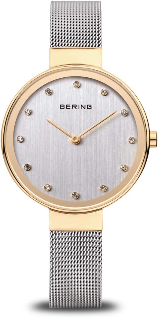 BERING Women Analog Quartz Classic Collection Watch with stainless steel Strap and Sapphire Crystal 12034-010