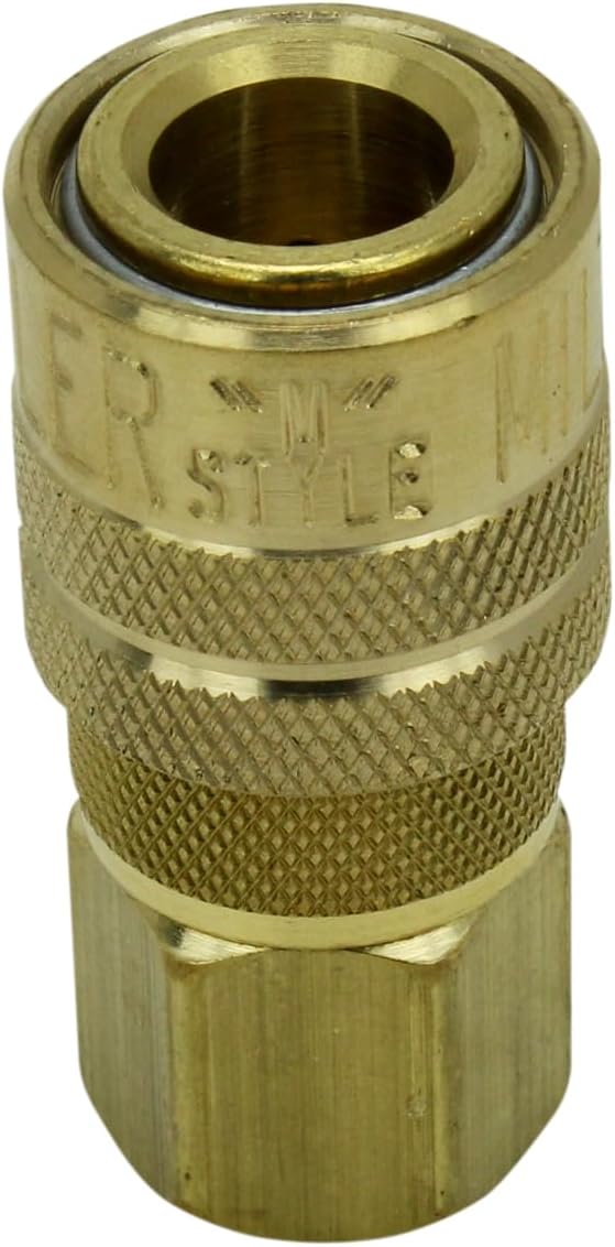 Industrial Coupler 1/4" NPT Female Brass, M-STYLE® Quick Connect Air Coupler, S-715 - Pack of 10