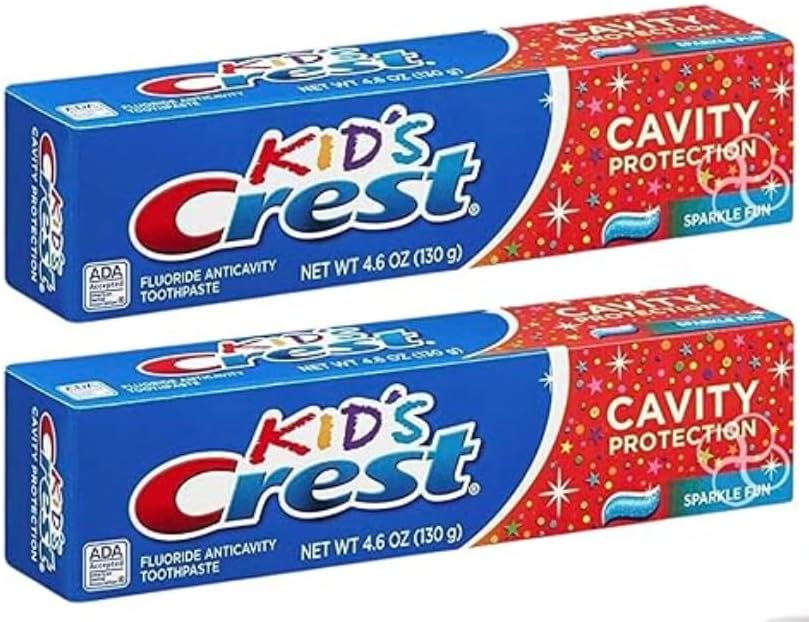 Crests Toothpaste 4.6 Ounce Kids 2-Pack Cavity Protection (136ml) (2 Pack)