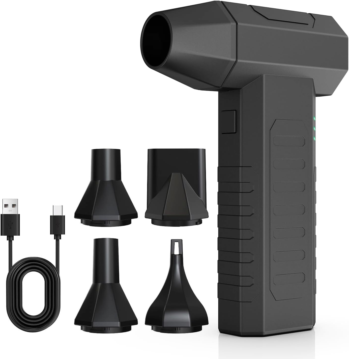 Compressed air Duster，3 Gear Adjustable 100000RPM Electric air Duster, Cordless air Blower for Laptop, Keyboard, Electronics, Replaces Compressed Air Can