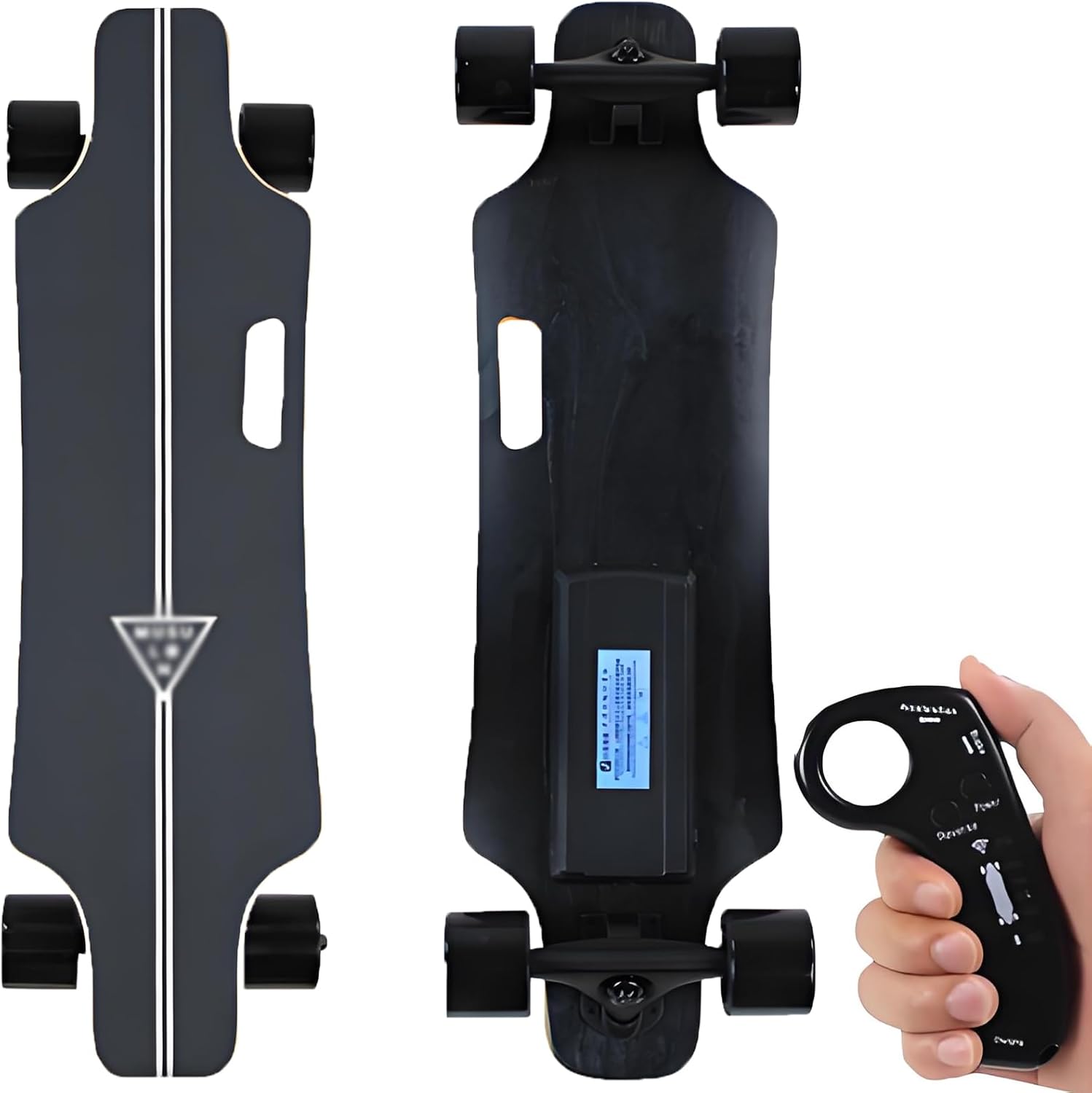 smafoseedding Pro Off-Road Electric Skateboards,350w Brushless Electric Cruiser Board with 4-Speed Remote,15% Hills,25km/15.6mph & 15km/9.4 Mi Range | Convenient Electric Longboard,TypeB