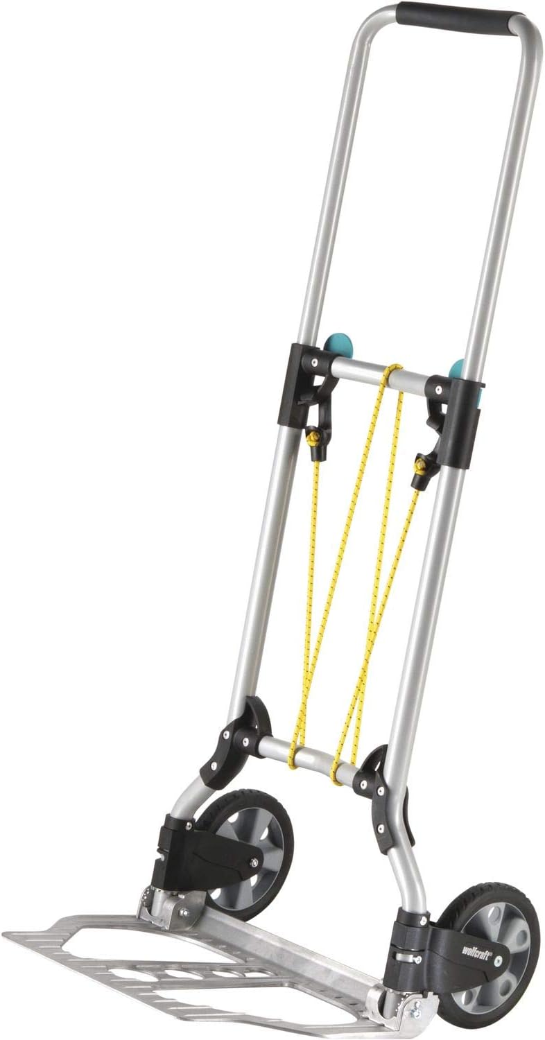 wolfcraft TS 600 Transport System I 5505000 I The mobile hand truck – foldable and sturdy, max. 70 kg load, 2-point fixing, compact and lightweight, practical folding mechanism, Made in Europe
