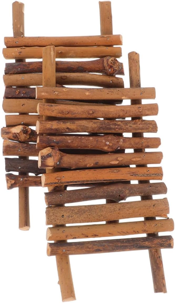 Toyvian 2pcs Miniature Dry Vine Bridge for Micro Landscape Garden Decor Unique Natural Design for Bonsai Rockery Fish Tank Low Maintenance Artistic Outdoor Accent