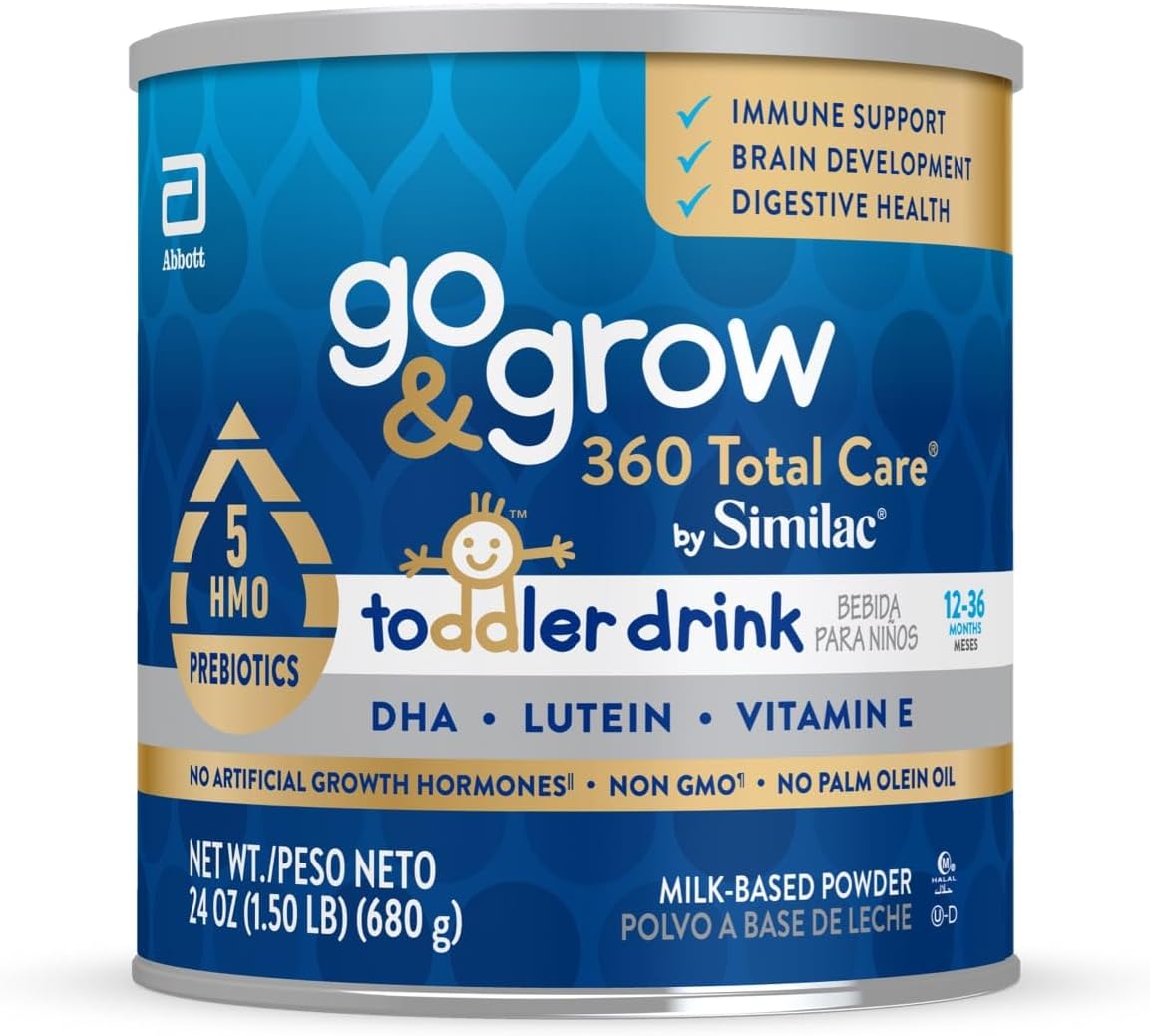 Similac Go & Grow 360 Total Care by Similac Toddler Nutritional Drink With 5 HMOs,Powder,24-oz Can