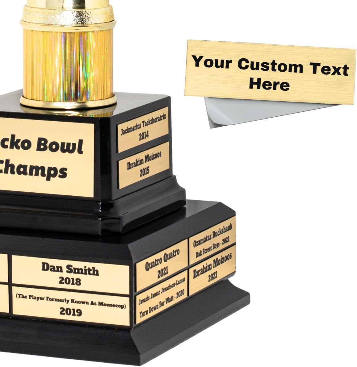 Alpha Awards Last Place Funny SACKO Loser Trophy-Traveling Perpetual Award-Laser Engraved Plate