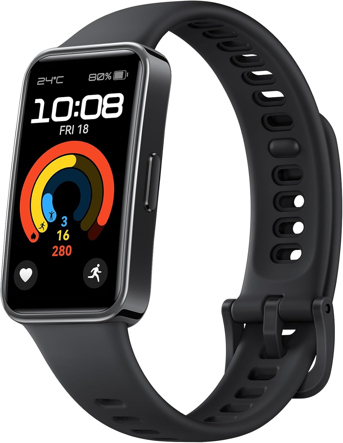 HUAWEI Band 9, Bluetooth, iOS & Android, Up to 14 Days Battery Life, Comfortable Wear, TruSleep 4.0, Scientific Sleep Tracking, 100 Training Modes, Smartband, Starry Black Fluoroelastomer Strap