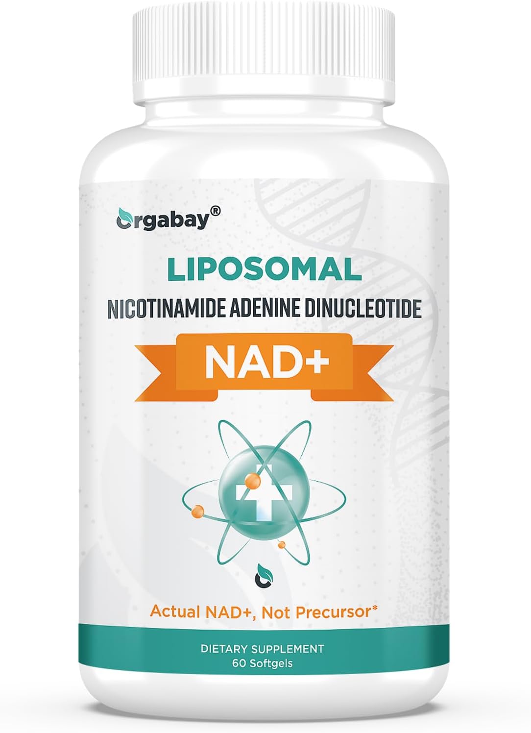 Liposomal NAD+ Supplement 500 mg, High Absorption, Boost NAD+ with TMG 250 mg, Actual NAD Plus More Efficient Than Nicotinamide Riboside, Support Cellular Energy, Healthy Aging | 60 Softgels