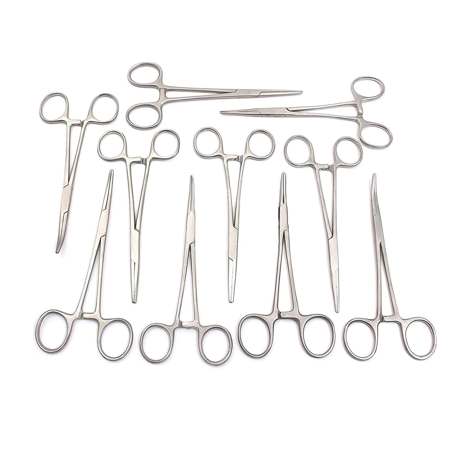 10 Assorted Kelly Locking Hemostat Forceps 5.5" Ideal for All Types of Hobby and First Aid Kit