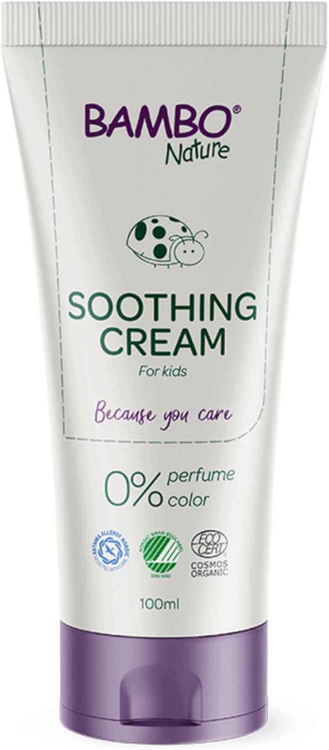 Bambo Nature Soothing Nappy Cream, Newborn Essentials, Eco-Labelled Nappy Cream, Soothes & Restores Irritated Skin, Eco Baby Soothing Cream, Baby Essentials For Newborn, Sustainable & Safe 100ml