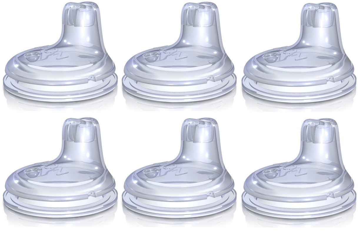 Nuby 6 Pack Replacement Silicone Spouts for The Nuby *No Spill Easy Grip Cup*