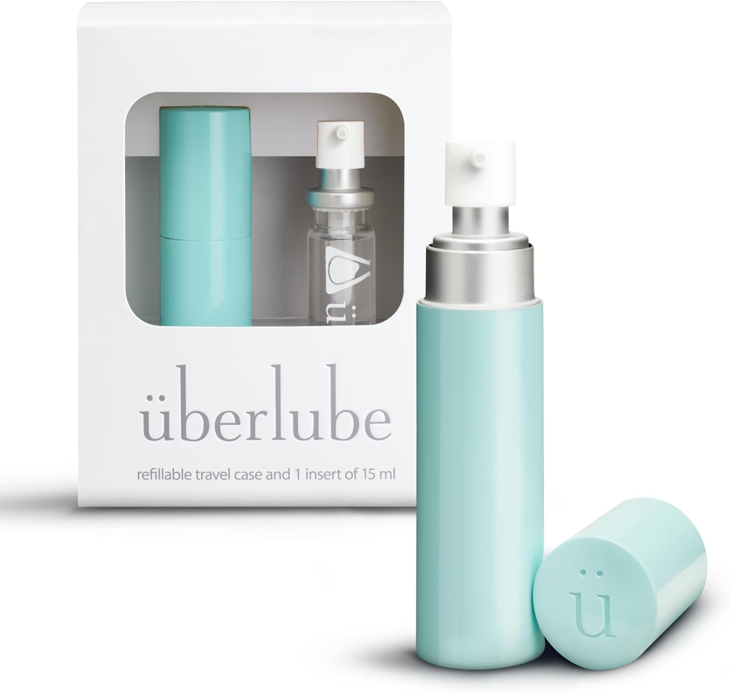 Uberlube Silicone Lube - Aqua Unscented Silicone Lubricant Personal Lubrication: Latex-Safe Sex Lube Liquid for Couples, Flavorless, Vaginal & Anal Lube - 15ml