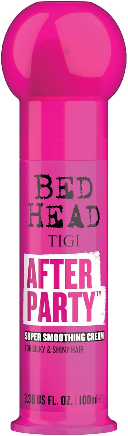Bed Head by TIGI After Party Super Smoothing Cream – Anti Frizz hair styling product with humidity protection for frizzy, dull or coarse hair, 100ml