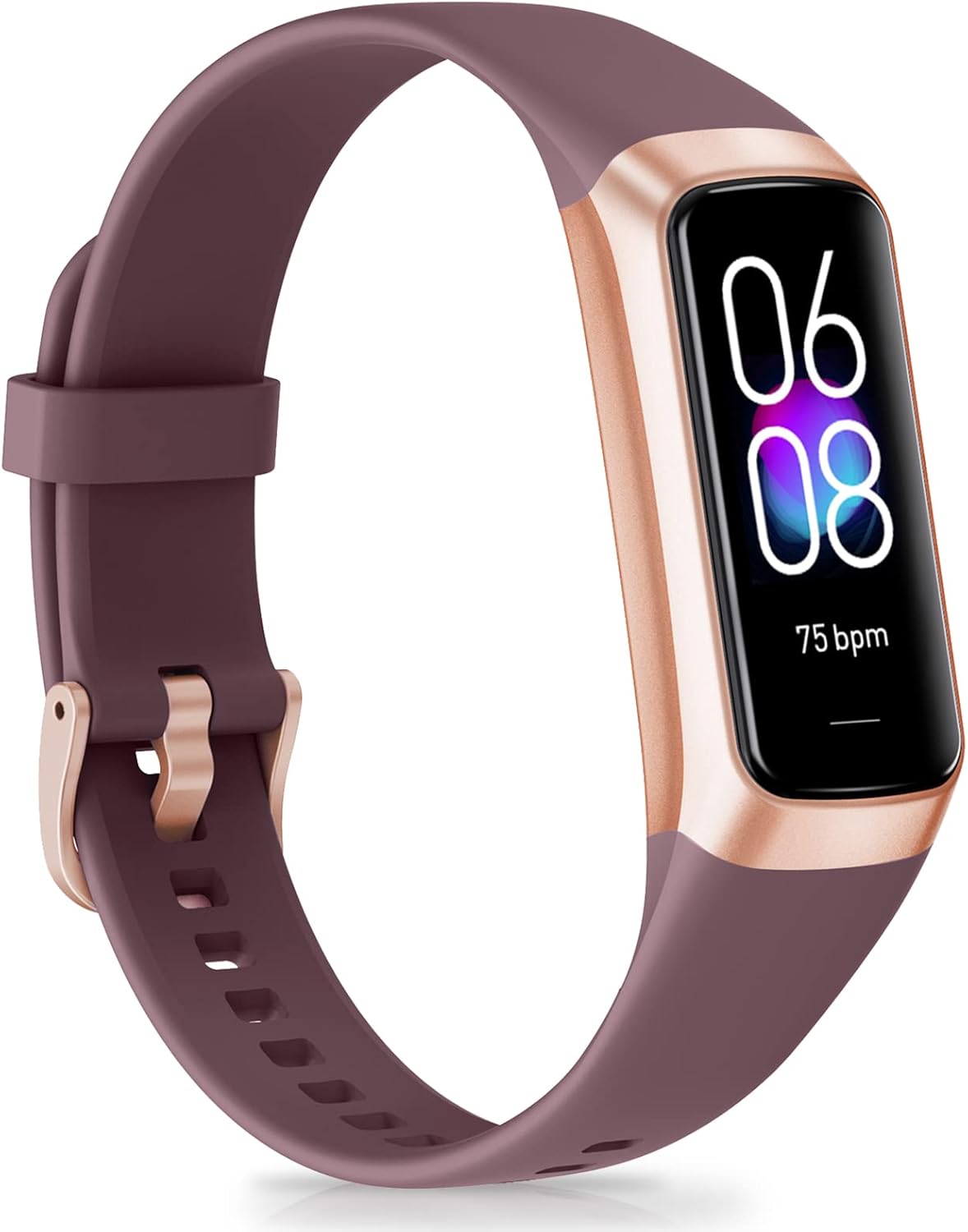 KWEROE Fitness Tracker Activity Tracker 1.10''AMOLED Touch Color Screen, Step Counter with 24/7 Blood Oxygen Heart Rate and Sleep Monitor, Calorie Pedometer Health Smart Watch for Women Men