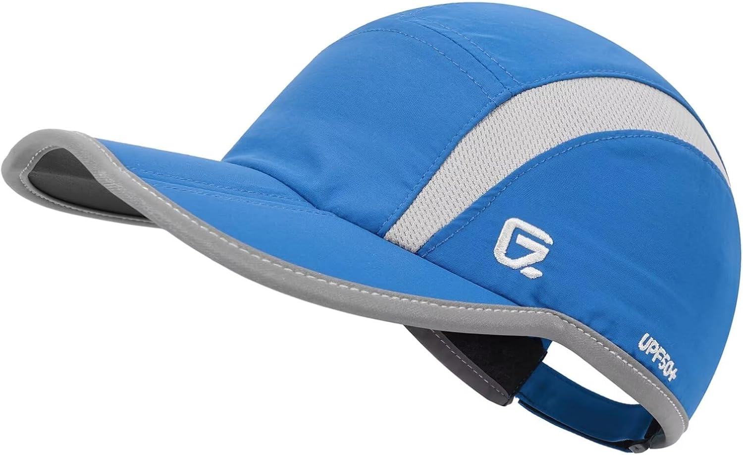 GADIEMKENSD UPF50+ Folding Outdoor Hat Unstructured Reflective Design Breathable Soft Sport Cap for Outdoor Sport