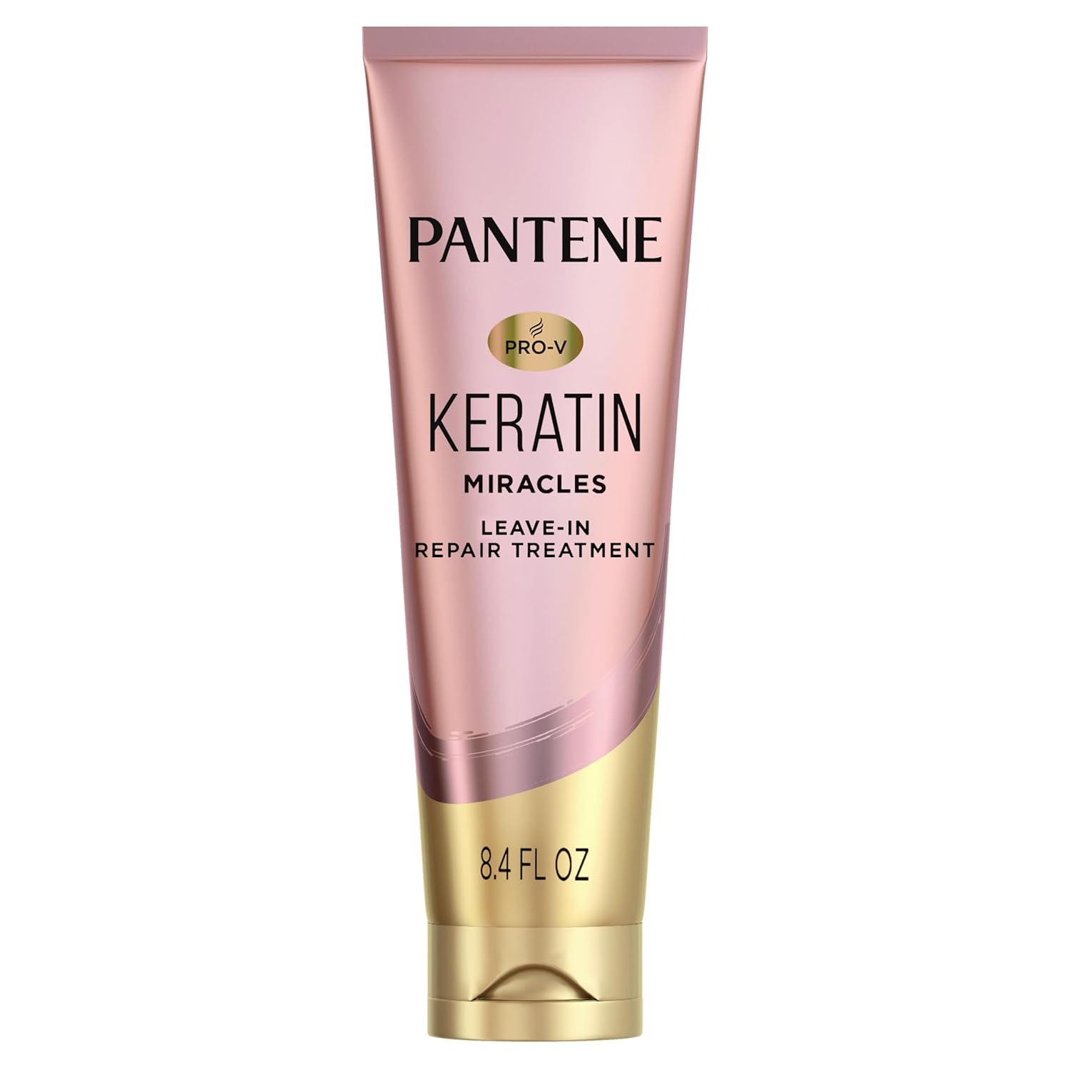 Pantene Keratin Leave-In Conditioner with Argan Oil, Protein Treatment for Dry, Damaged & Color-Treated Hair, Repairs Split Ends & Protects from Damage, Formaldehyde-Free, 8.4 Fl Oz