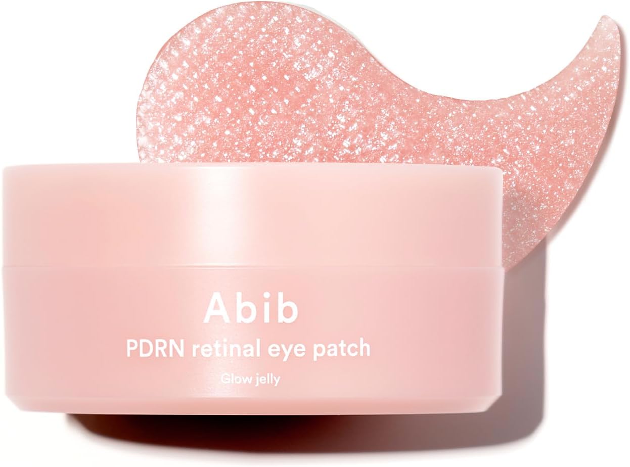 Abib PDRN Retinal Eye Patch Glow jelly 60 Patches, Korean Under Eye Patches for Puffy Eyes and Dark Circles, AntiWrinkle, Collagen, Caffeine, Niacinamide