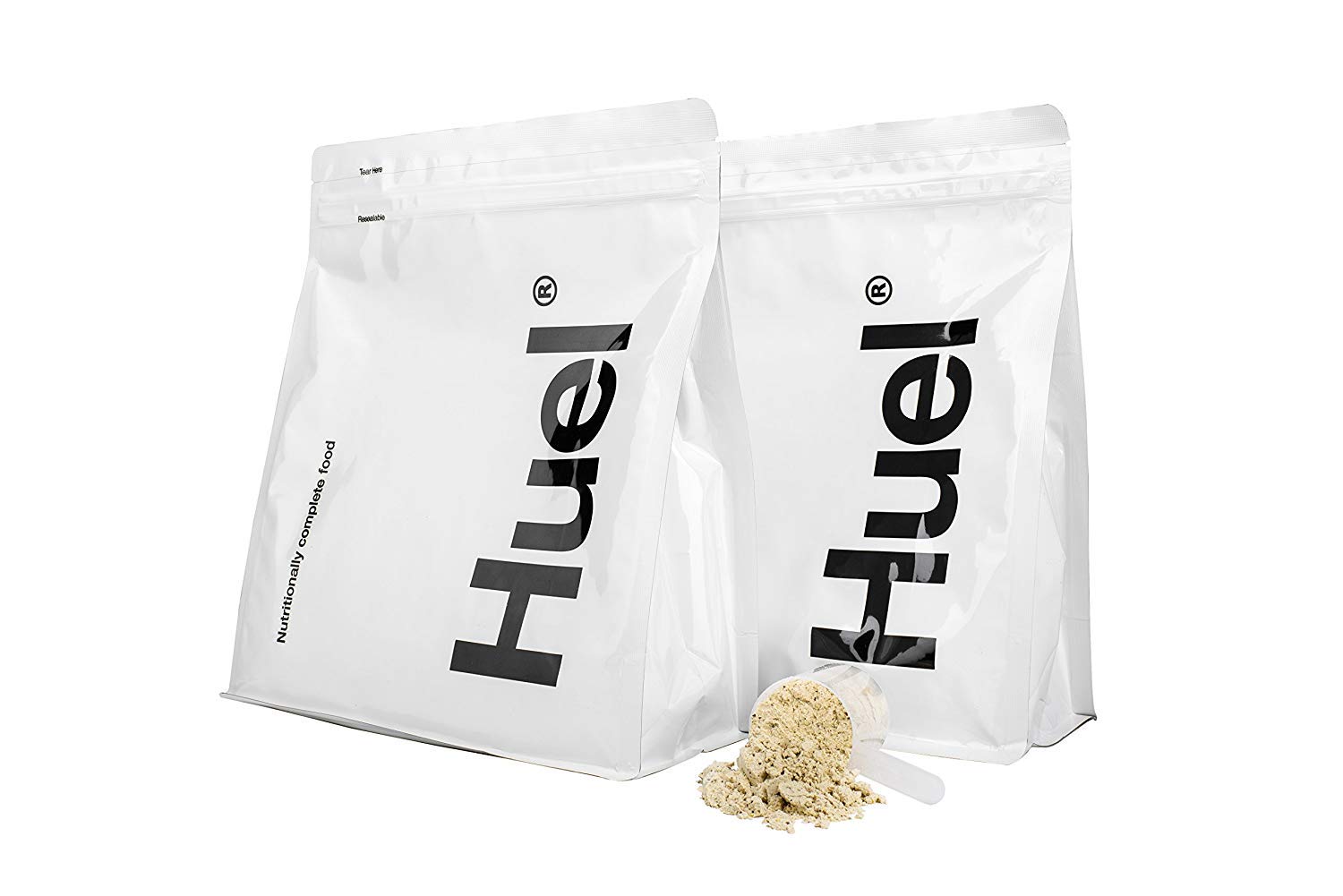 Huel Vanilla Flavor Nutritionally Complete Food Powder - 100% Vegan Powdered Meal (2 Pouches - 7.7lb - 28 meals)