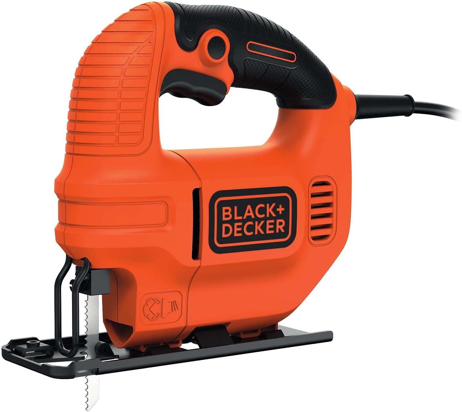BLACK+DECKER 400 W Compact Jigsaw Power Tool with Blade and Kitbox, KS501-GB