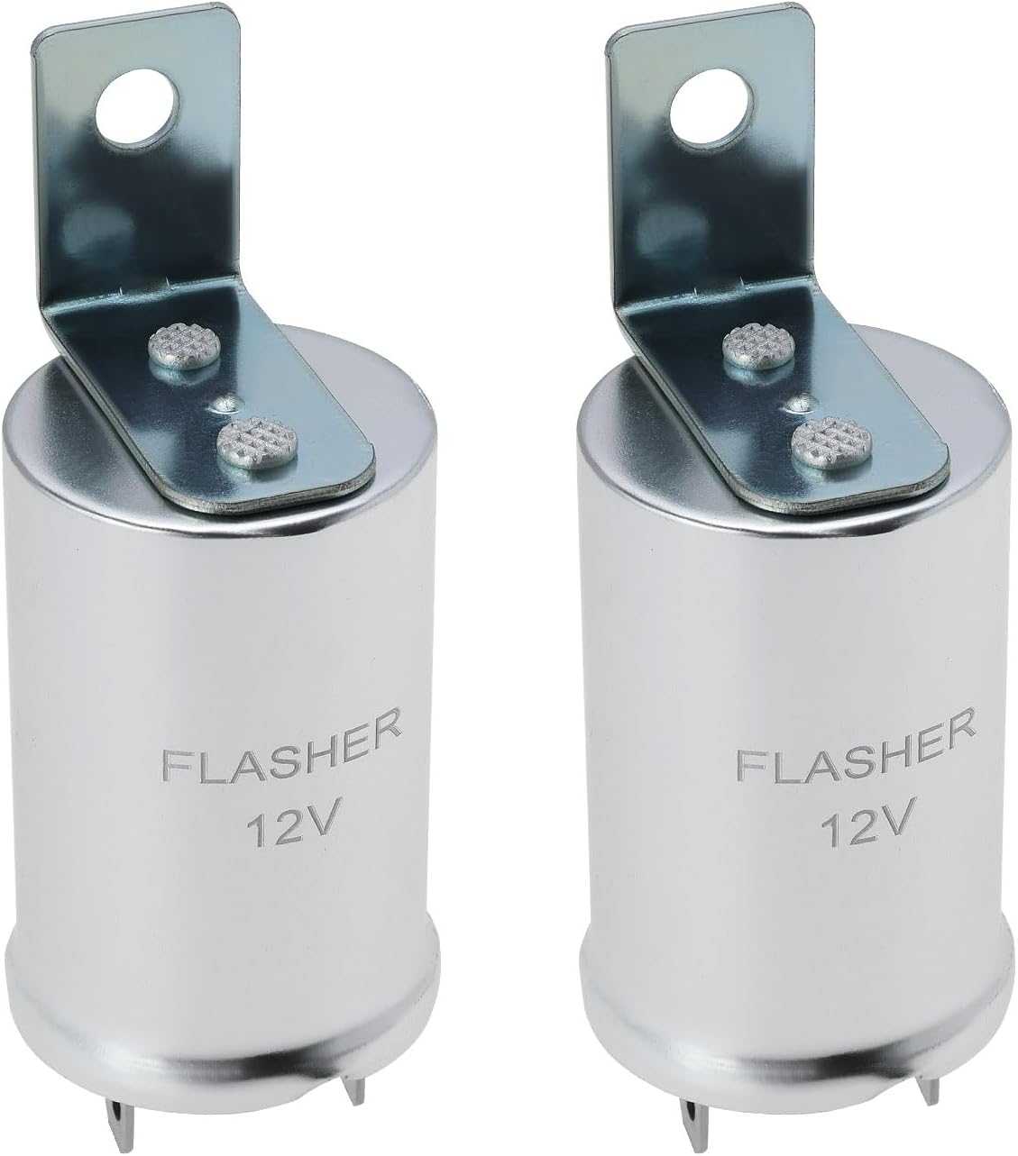 VGOL 2PCS 12V 3 Pin Electronic Flasher Relay Round Car Indicator Flasher Relay Replacement for Various Classic Cars Compatible with Jaguar OE 502096