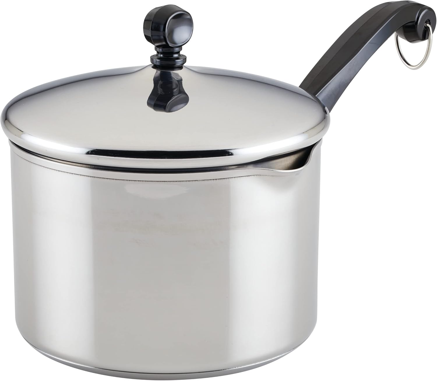 Farberware Classic Stainless Steel 3-Quart Covered Straining Saucepan - - Silver